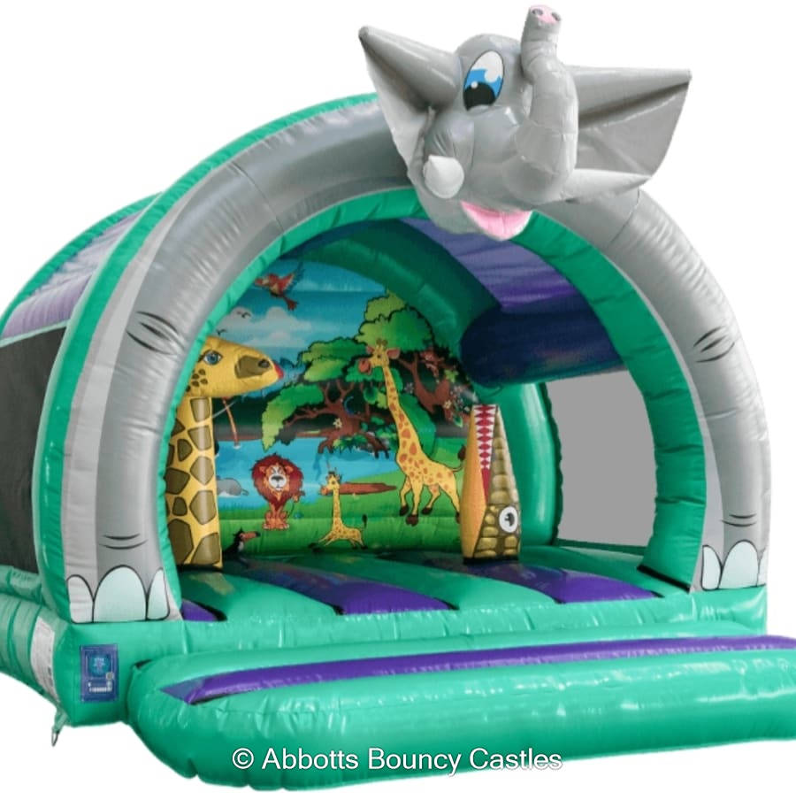 Jungle 3D Curved Bouncy Castle 12 x 13 feet - Bouncy Castle, Disco Dome ...