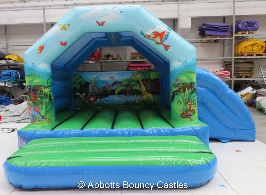 bouncy castle disco dome with slide