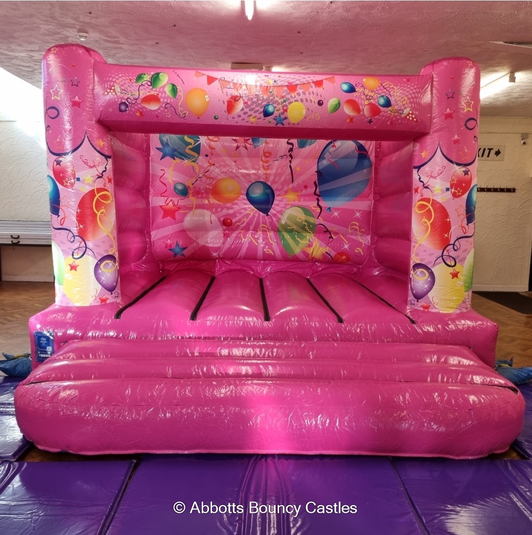 Pink Party Low Height Bouncy Castle Mega Party Package - Bouncy Castle ...
